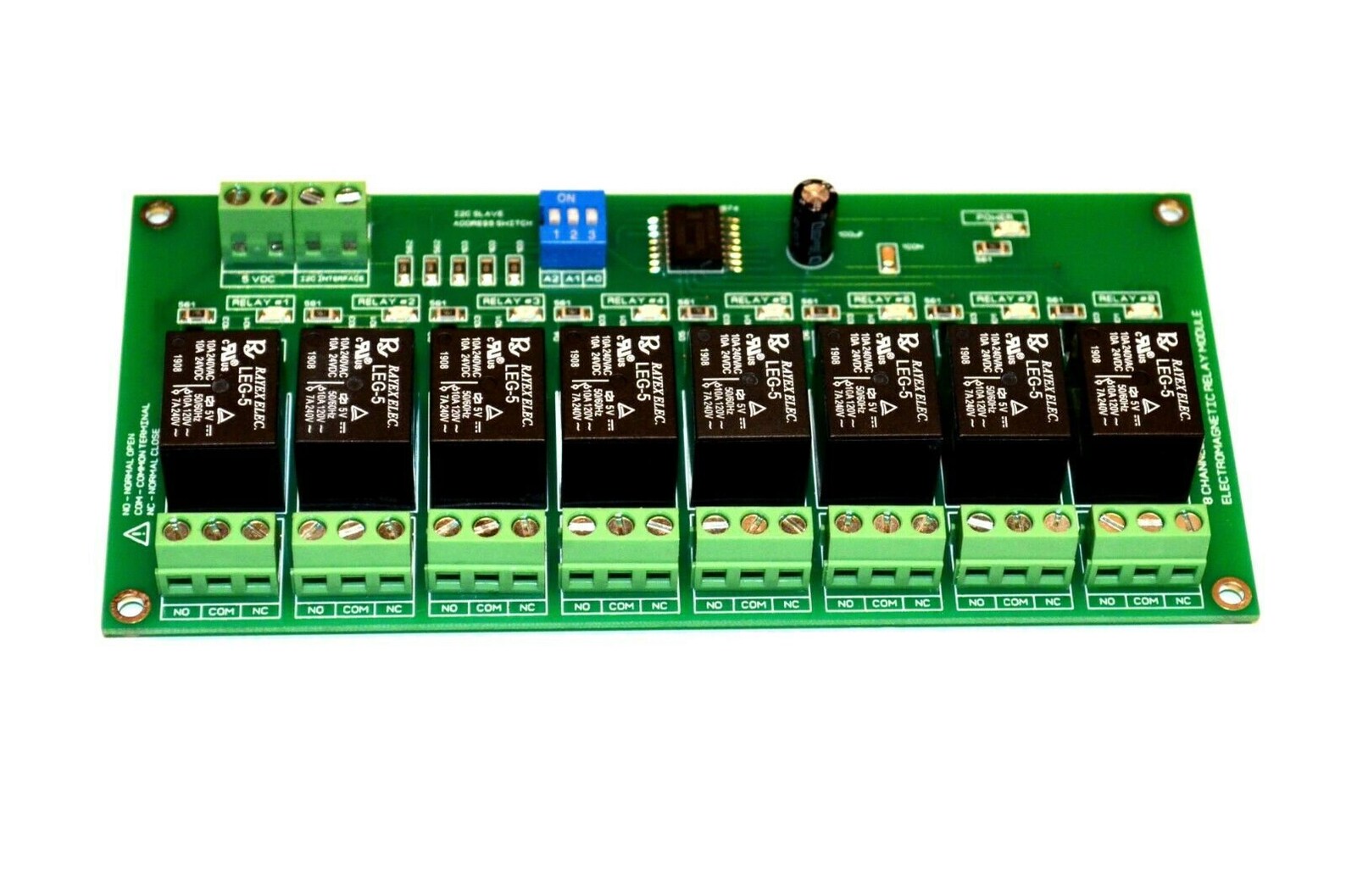 Module de relais électromagnétique I2C 8 canaux pour Arduino Etsy France