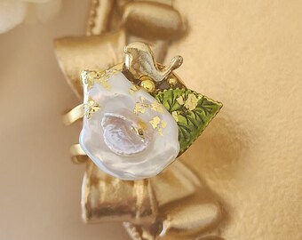 The Spring Pearl Ring - Handmade with fresh water pearls