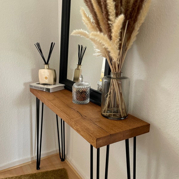 Console table with 4 hairpin legs