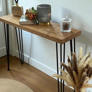 4本のヘアピン脚付きコンソールテーブル - オーダーメイド*