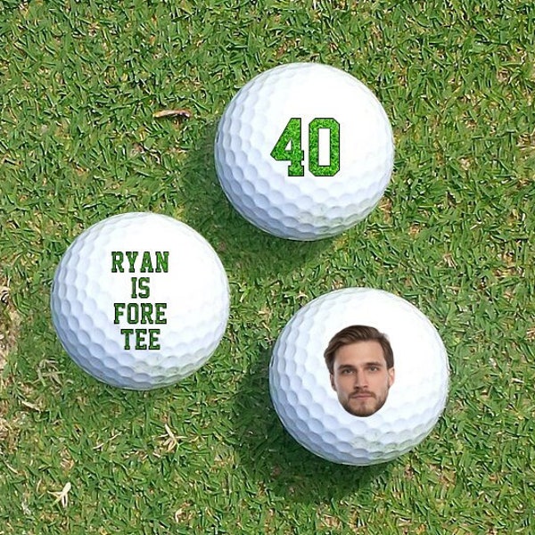 Golf Birthday Gift, Custom Golf Balls, Personalized Golf Balls, Golf Gift, Best Man Gift, Gift for Him, 40th Birthday Gift, Photo Golf