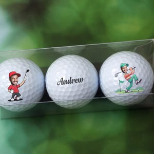 Cartoon Characters Personalized Golf Balls, Golf Gift, Gift For Golfer, Wedding Gift, Anniversary Gifts, Groomsmen Gift, Best Man Gift