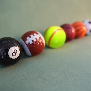 Football Golf Ball, Basketball Golf Ball, Baseball Tennis Rugby Billiards Golf Ball, Funny Golf Balls, Best Man Gift, Personalized Golf Ball image 3