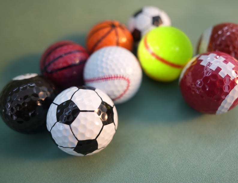 Football Golf Ball, Basketball Golf Ball, Baseball Tennis Rugby Billiards Golf Ball, Funny Golf Balls, Best Man Gift, Personalized Golf Ball image 7
