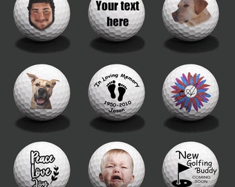Photo Print Golf Balls, Unique Golf Ball Designs, Personalized Golf Balls, Premium Custom Golf Balls, Wedding Gifts, Best Man Gift