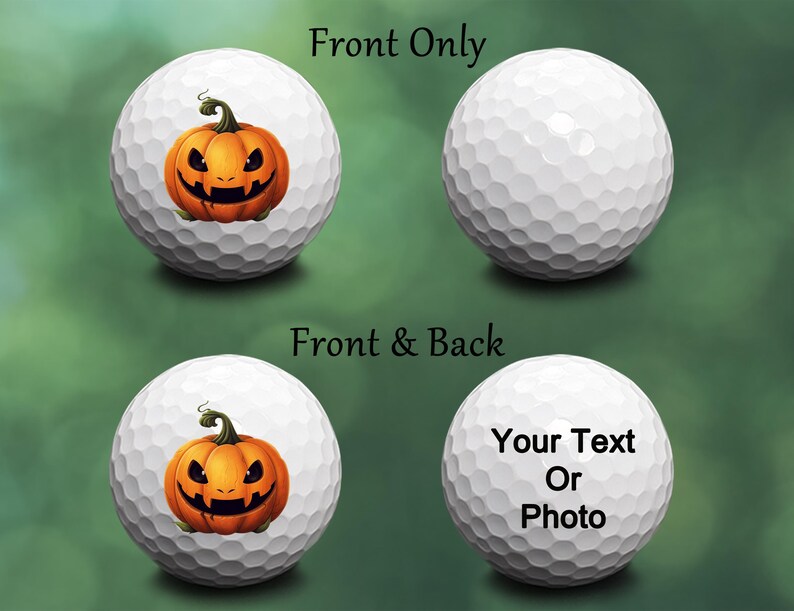 Custom Halloween Golf Balls, Spooky Season Treats, Personalized