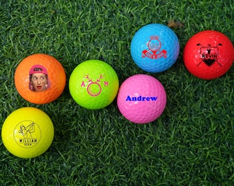 Pink Golf Ball, Personalized Golf Balls, Custom Golf Ball, Colored Golf Ball, Photo Golf Ball, Golf Gift, Gift for Her, Gift for Him