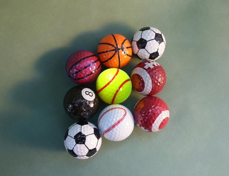 Football Golf Ball, Basketball Golf Ball, Baseball Tennis Rugby Billiards Golf Ball, Funny Golf Balls, Best Man Gift, Personalized Golf Ball image 5