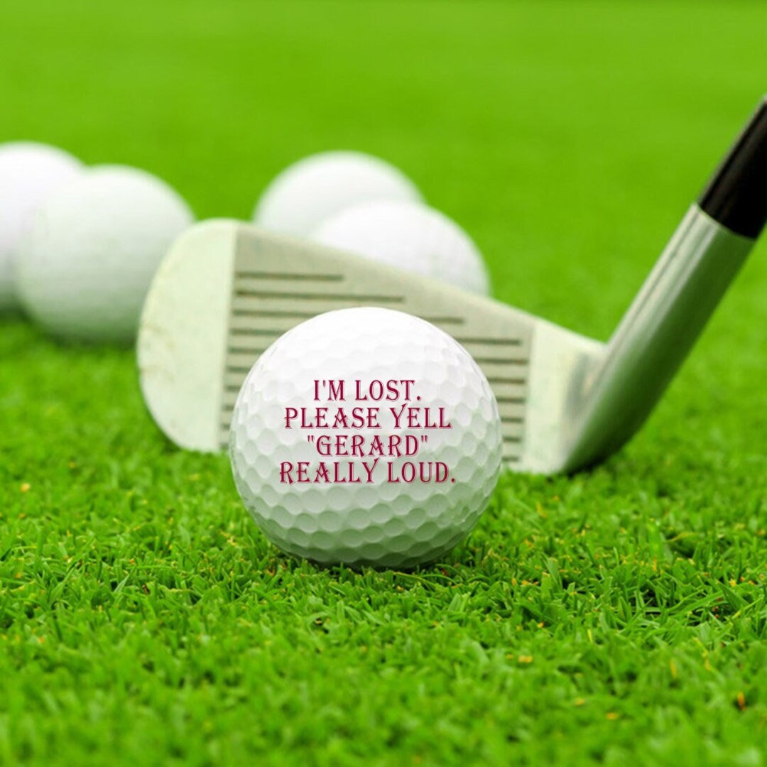 Custom Golf Balls, Color Text Print Golf Balls, Personalized Golf Balls, Golf Gift, Best Man