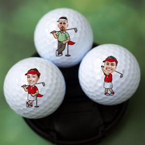 Unique Custom Golf Balls, Cartoon Golf Balls, Golf Gift, Gift For Golfer, Wedding Gift, Anniversary Gifts, Groomsmen Gift, Best Man Gift