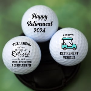 Retirement Gift for Men, Retirement Golf Ball, Retirement Party, Custom Golf Balls, Retiree Gift, Golf Gift, Gift for Dad, Father&#39;s Day Golf