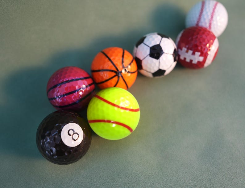Football Golf Ball, Basketball Golf Ball, Baseball Tennis Rugby Billiards Golf Ball, Funny Golf Balls, Best Man Gift, Personalized Golf Ball image 4