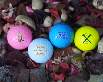 Spersonalizowana kolorowa piłka golfowa, spersonalizowana piłka golfowa ze zdjęciem, prezent golfowy, spersonalizowany prezent, prezent urodzinowy, zabawna piłka golfowa, prezent rocznicowy