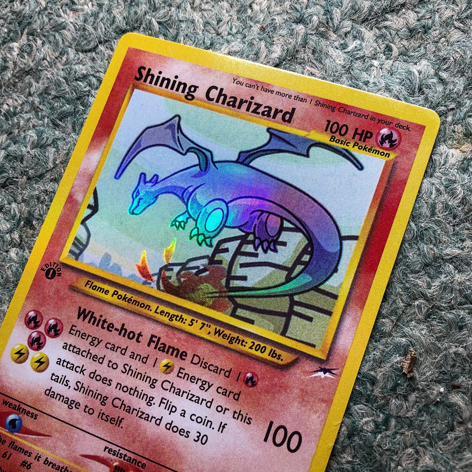 Shining Charizard Neo Destiny 1st Edition Handmade Holo Proxy | Etsy UK