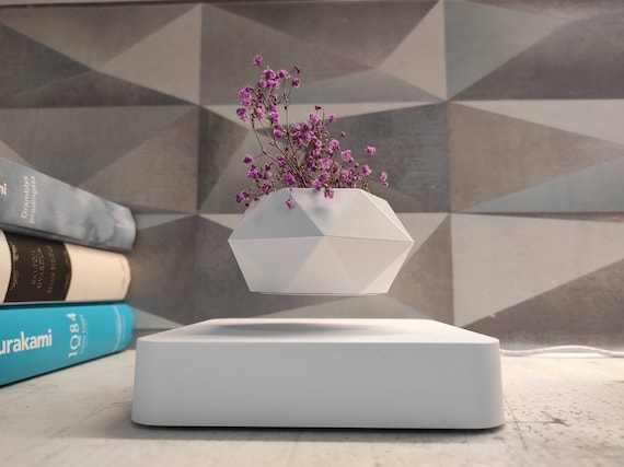 Flying Pot Levitating Floating Plant Pot Magnetic Rotating Air