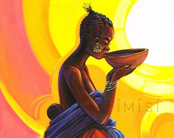 African Mother & Baby Canvas Art: Tribal Village Life Wall Decor - Australia