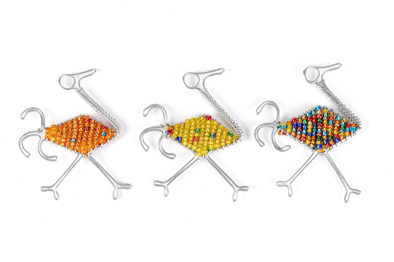 Beaded Animal Keychains Handmade, African Art, Accessories, Beadwork