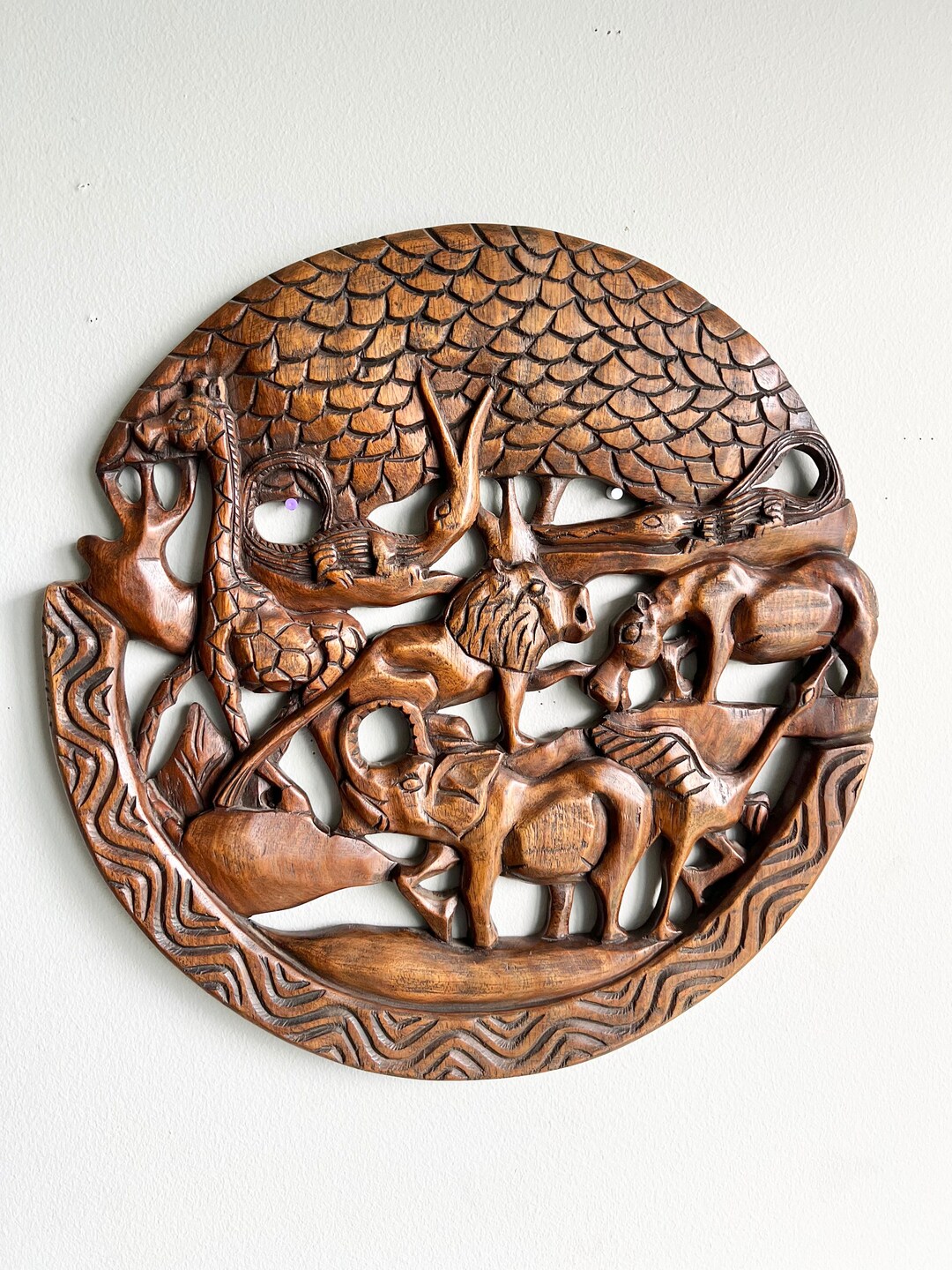 African Safari African Wall Art, Wood Wall Decor, Handmade, Sculptures, Woodwork, Wall Art Decor