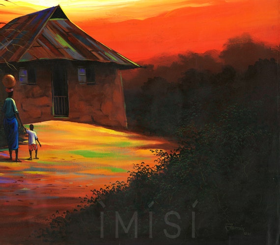 Home at Sunset- paint by number kit - Village Frame Shoppe & Gallery