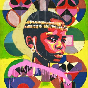 Past Africa – Original Painting, Acrylic, African Wall Art, Home Decor, Office Decor, Contemporary, Traditional Art, Colorful Painting