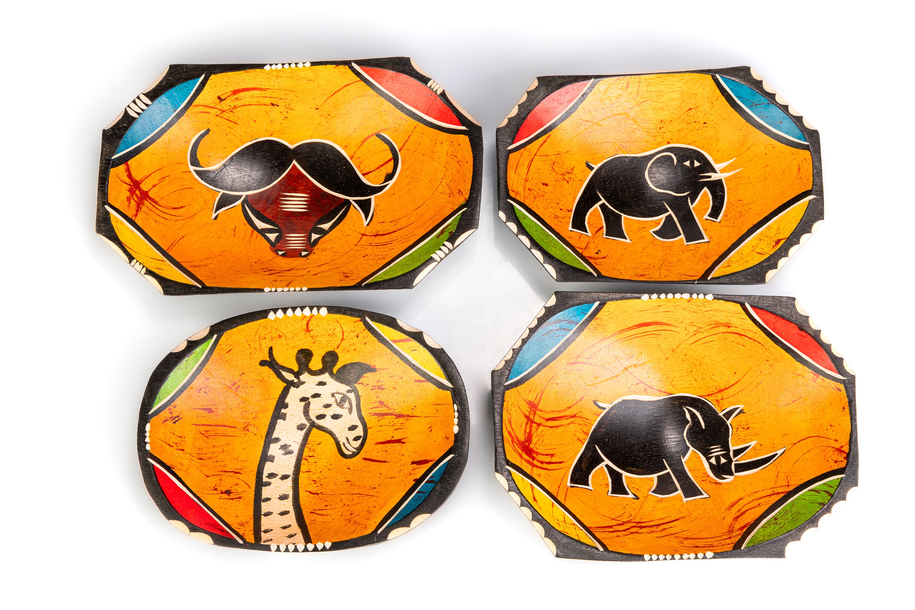 African Animal Wood Table - Etsy