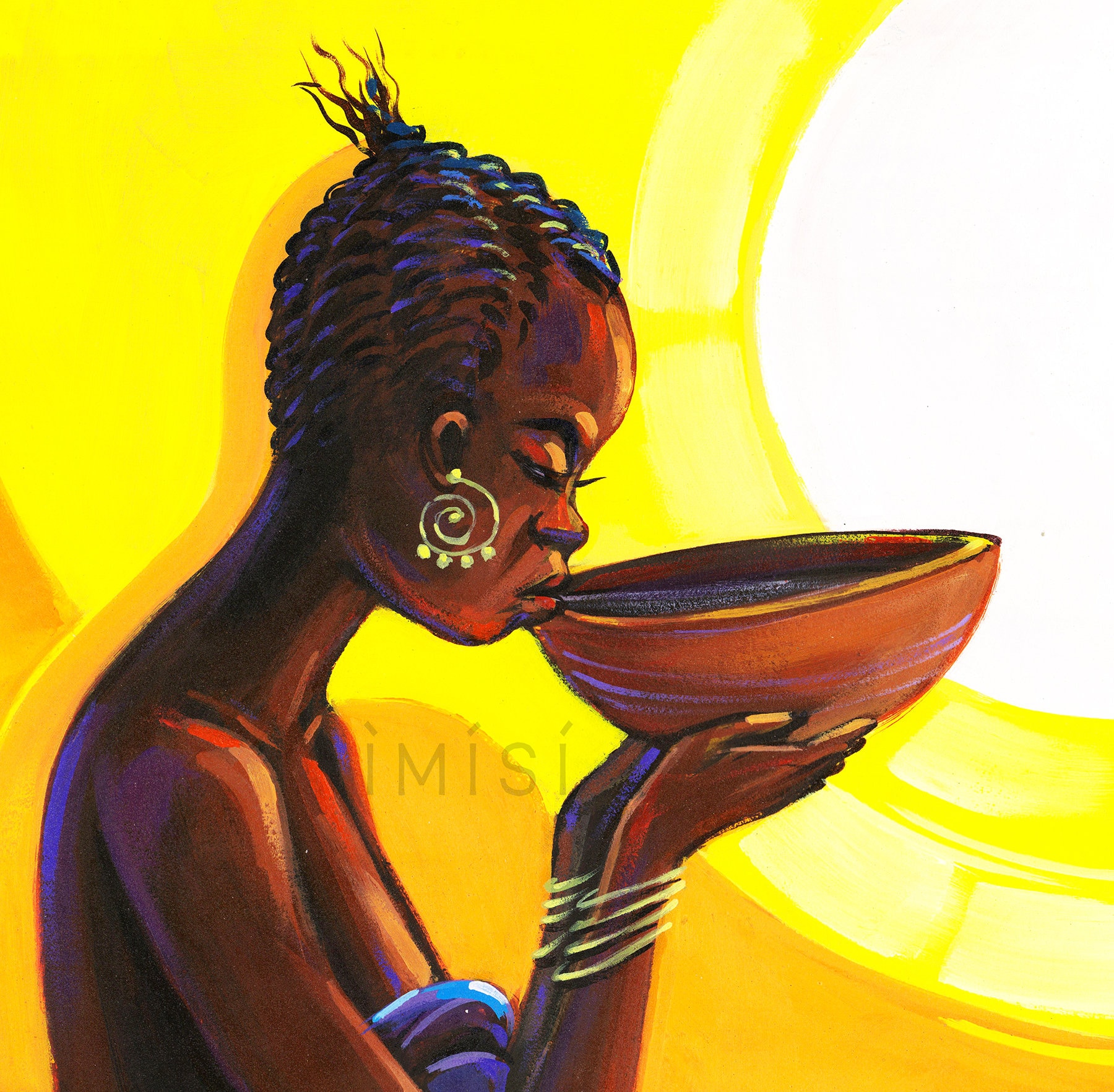African Mother Art – Calabash, Acrylic Painting, Wall Decor - Etsy