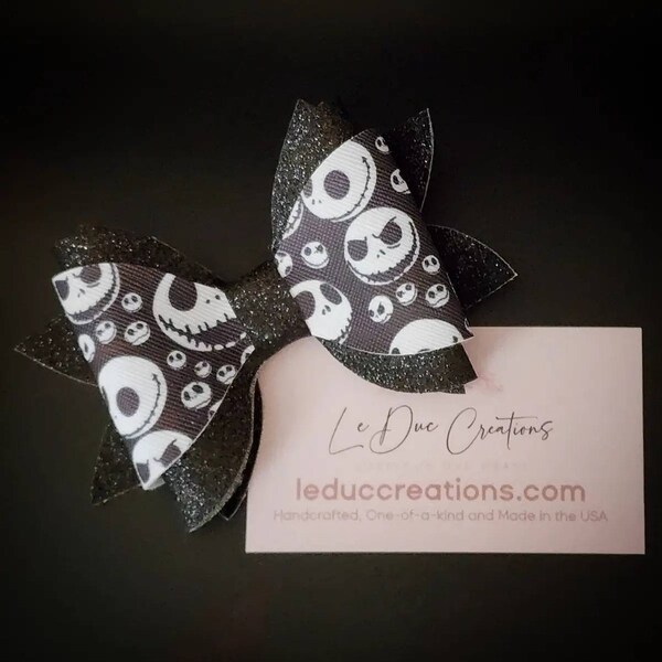 Jack Skellington Bow - Etsy