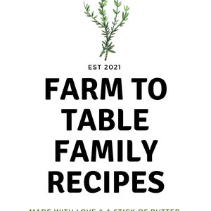 Farmhouse Recipe Card