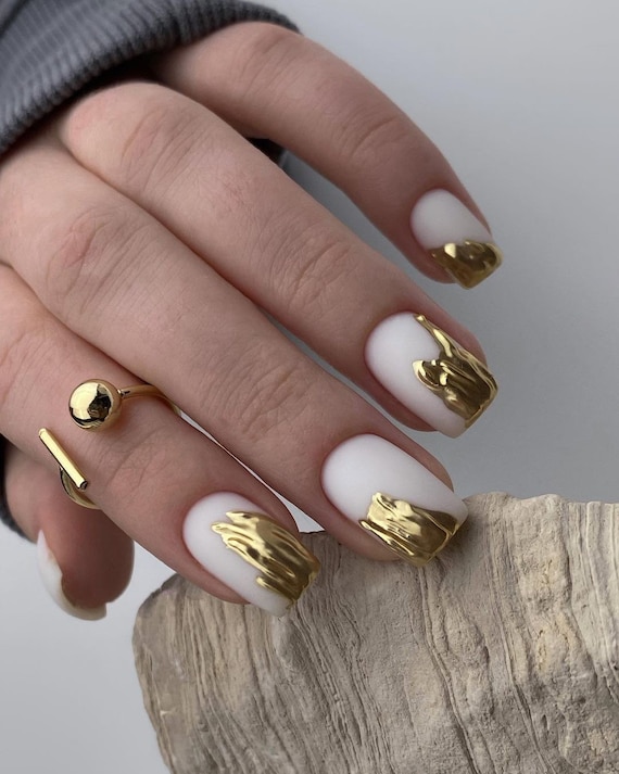 Matte gold cheap nail polish