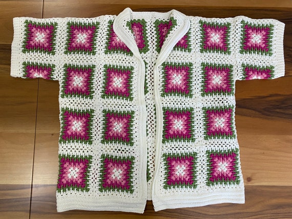 colourful knit cardigan