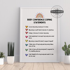 Body Confidence | Therapy Office Decor School Counselor Self Confidence ...