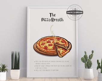 Pizza Breath Breathing Technique Print, Kids Calming Corner (Digital Download)