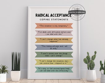 Radical Acceptance Poster: DBT Counselor Office Decor (Digital Download)