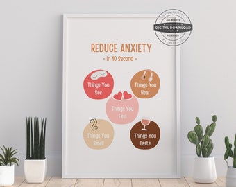 Reduce Anxiety Print | Mental Health Decor (Digital Download)