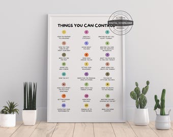 Things You Can Control Poster | Therapy Office Decor (Digital Download)