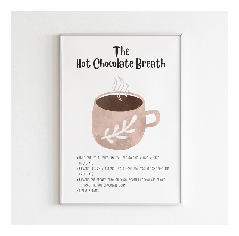 Breathing Technique for Kids Printable Posters Counselor Decor - Etsy