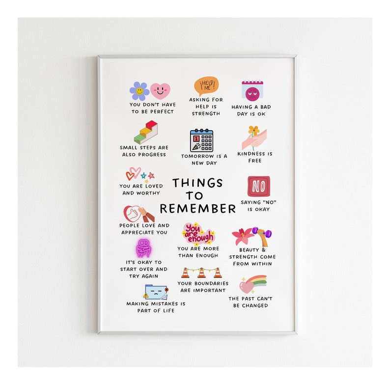 Things to Remember | Therapy Office Decor School Counselor CBT DBT ...