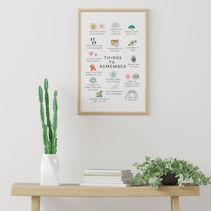 Things to Remember Therapy Office Decor School Counselor CBT DBT Therapy Counseling Poster Anxiety Relief Social Psychology Mental Health image 6