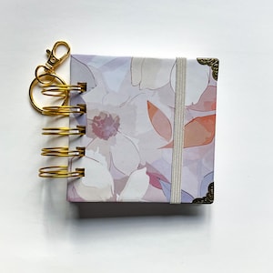 Mini Spiral Notebook Keychain | 3.5x3.5 Pocket Journal | Handmade Unlined Notepad | Travel Notebook | Gift for Writers & Creatives |  Moms