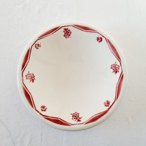 Large French Badonviller Art Deco Porcelain Deep Plate from 1930