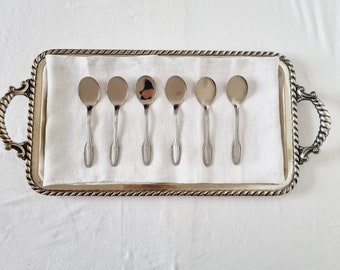 Set of 6 Ice Cream Spoons by Jean Couzon in 18/8 Stainless Steel