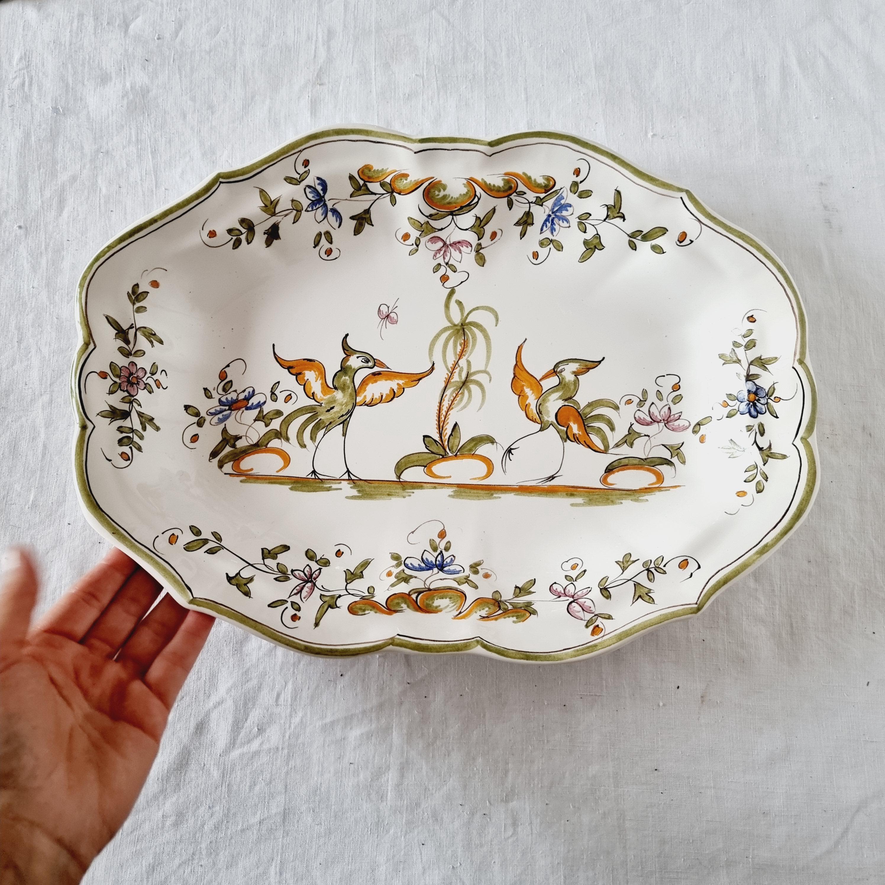 Moustiers プレート Moustiers blue and white faience platter circa 1740 (item