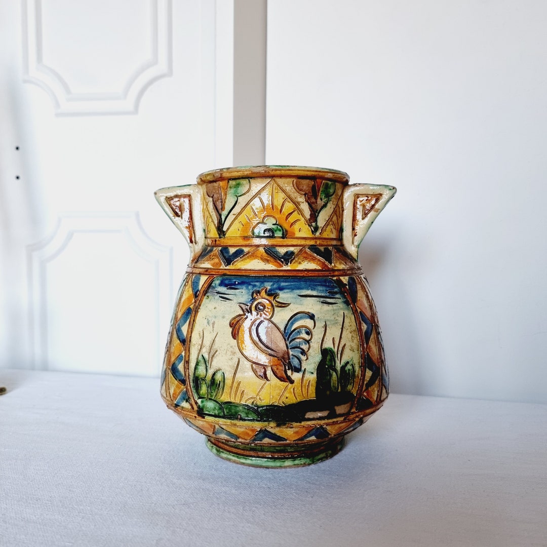 Antique Majolica Water Jug Made in Italy Made and Hand Painted - Etsy