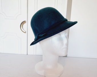 Sombrero 100% Lana Talla 56 Color Verde Oscuro