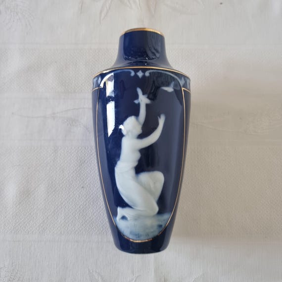 Limoges Paste-on-Paste Porcelain Vase with Gold