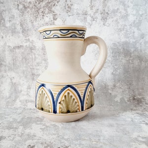 Vintage Spanish Talavera Ceramic Jug made, painted and numbered by Alfonso Chacón