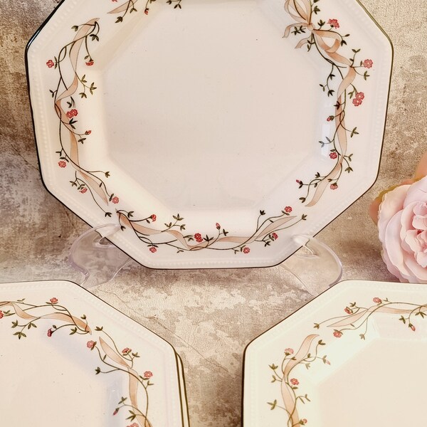 7 English Porcelain Dessert Plates by Johnson&Bros