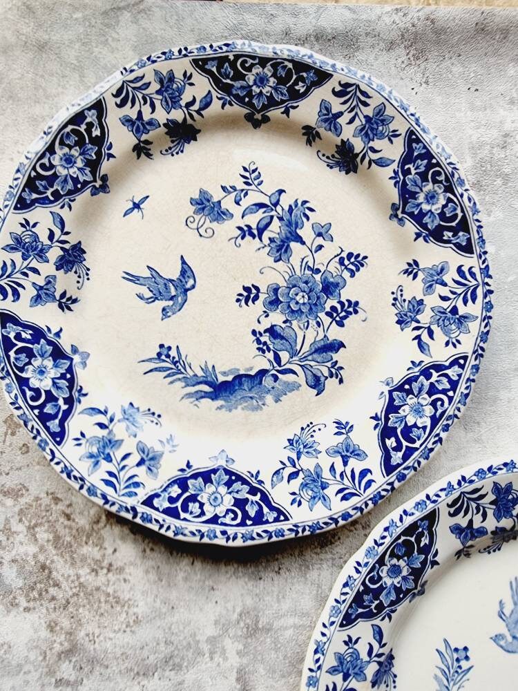 3 Plats Anciens en Céramique Français de Gien