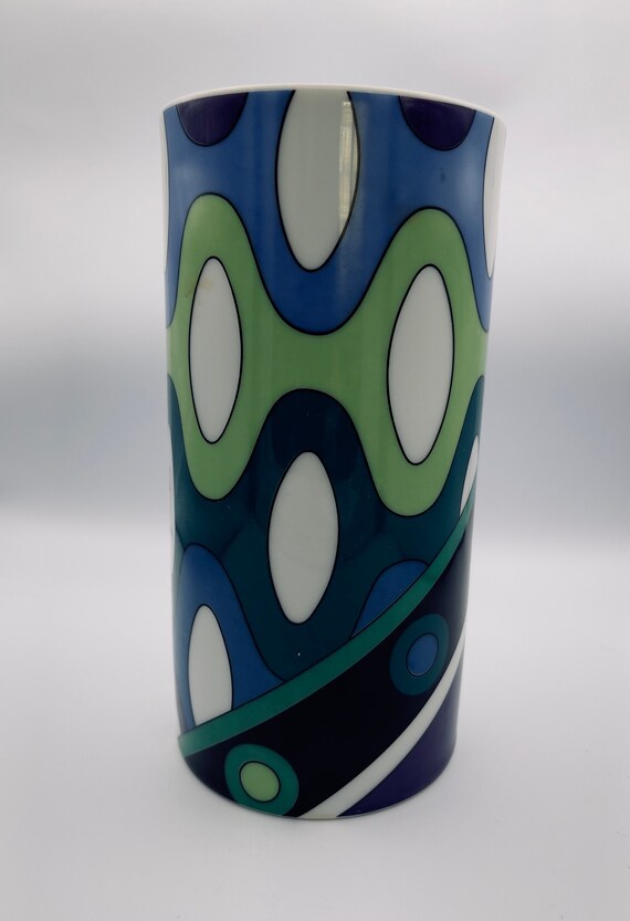 Emilio Pucci Cylinder Vase by Rosenthal Etsy