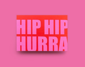 Postkarte "Hip Hip Hurra" / Grußkarte / Geschenkkarte